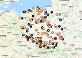 Mapa kościelnej pedofilii w Polsce fundacji "Nie lękajcie się". Jest na niej również Chodzież