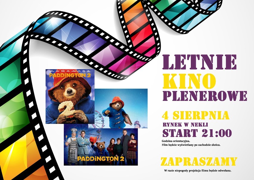 Zapraszamy do Nekli na rynek na Letnie Kino Plenerowe....