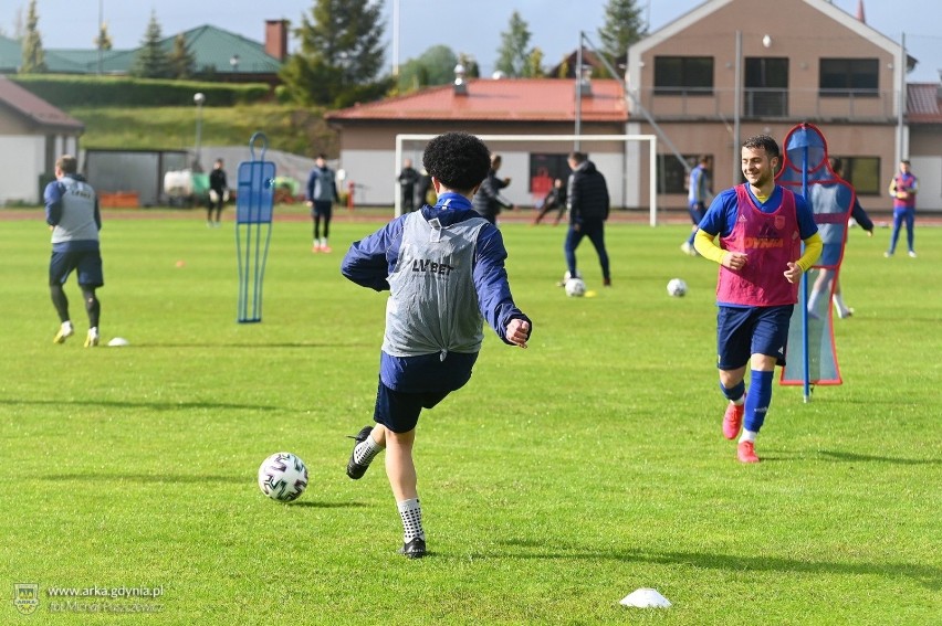 Nabil Aankour podczas zgrupowania Arki Gdynia w Gniewinie