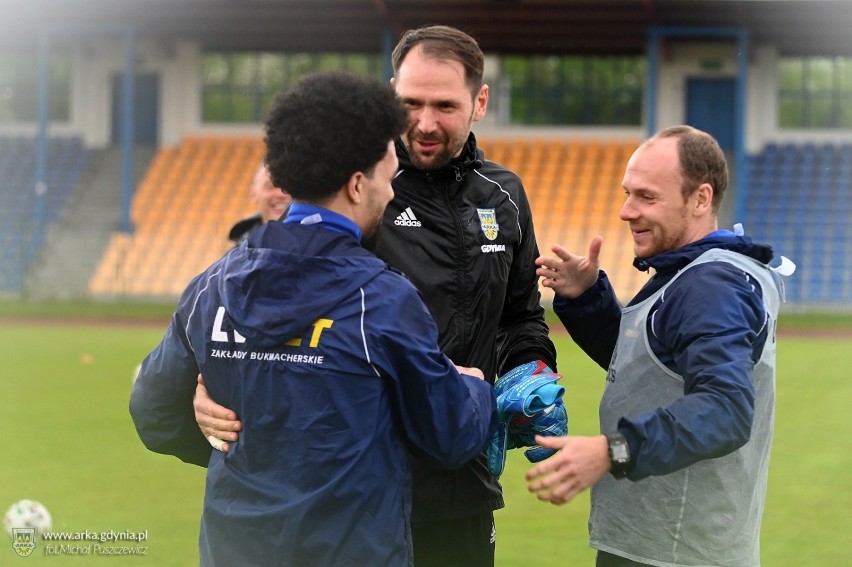 Nabil Aankour podczas zgrupowania Arki Gdynia w Gniewinie