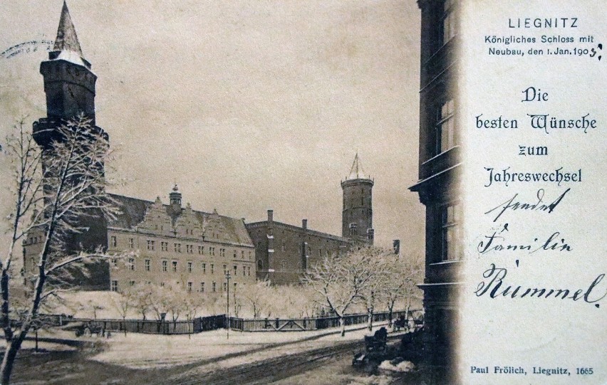Zamek Piastowski w Legnicy na przedwojennych pocztówkach, zdjęcia