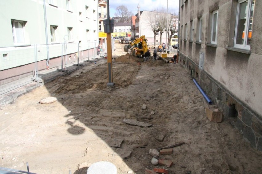 Trwa remont ulicy Jana Pawła II w Bytowie. Póki co wszystko przebiega zgodnie z harmonogramem prac