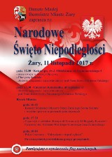 Program obchodów Święta Niepodległości w Żarach i Żaganiu