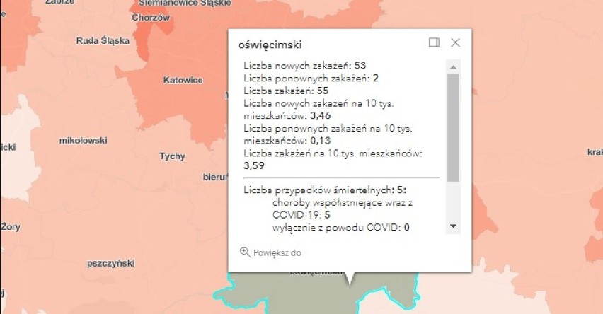 Prawie 20 tysięcy zakażeń COVID-19 w kraju. W powiatach oświęcimskim, wadowickim, chrzanowskim i olkuskim są nowe przypadki