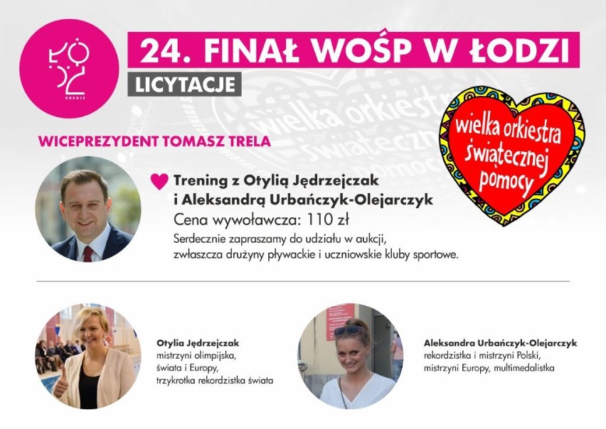 Łódź wspiera WOŚP. Urząd Miasta przekazał do licytacji:...