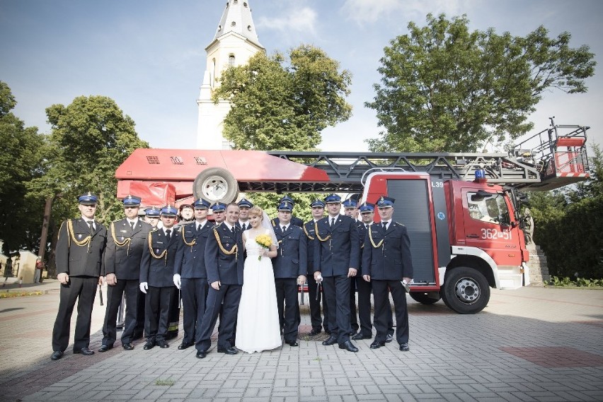 Strażacki ślub w Koninie