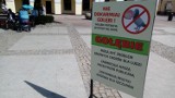 Nowe tablice informujące o zakazie dokarmiania gołębi na placu Wejhera w Wejherowie [ZDJĘCIA]