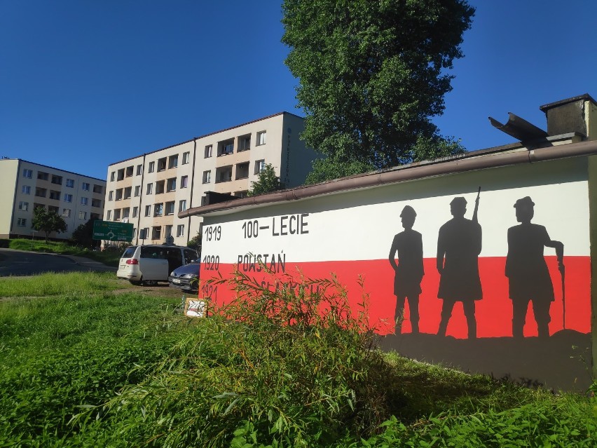 Jastrzębie-Zdrój: patriotyczne murale na garażach