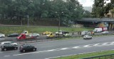 Zderzenie trzech samochodów osobowych w Sosnowcu. Korek na S86 w kierunku Katowic [ZDJĘCIA]