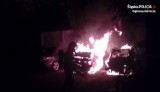 Dwa samochody spłonęły na parkingu przy Wojska Polskiego FOTO