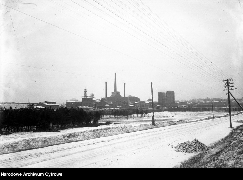 Widok ogólny kopalni "Piłsudski" wraz z elektrownią 1930r.