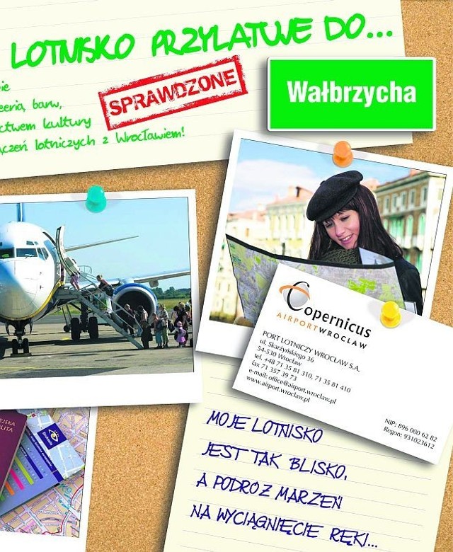 W środę: "Wrocławskie lotnisko przylatuje do Wałbrzycha"