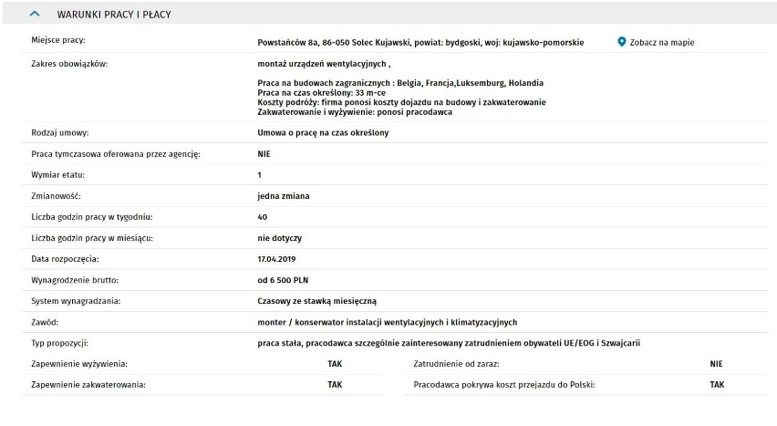 Tak wygląda lista najnowszych ofert pracy w województwie...