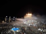 Pożar sortowni odpadów komunalnych w Łężycach