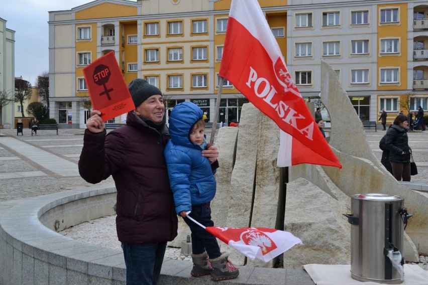 Czarny protest w Człuchowie 8.03.2017