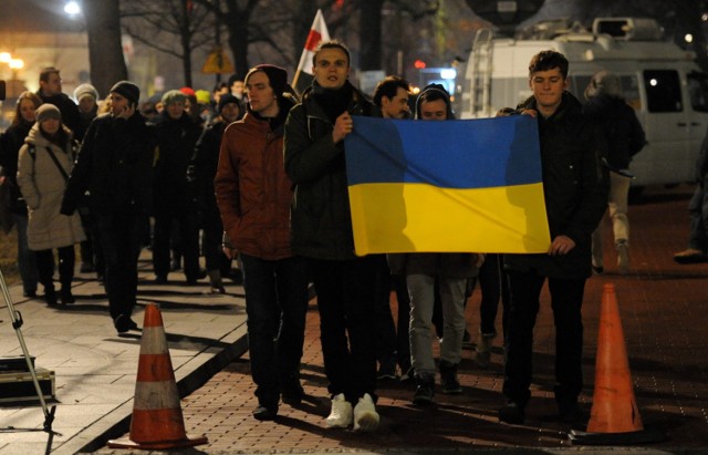 Protest przed ambasadą Rosji