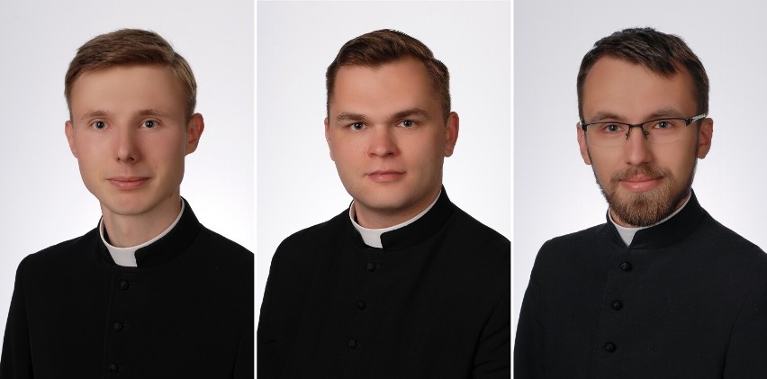 Od lewej: ks. Mateusz Wojtuń z parafii pw. św. Anny w...