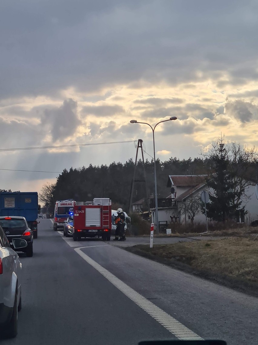 Na trasie Nowe-Warlubie bus uderzył w ogrodzenie. Dwie osoby...