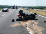 Tragiczny wypadek motocyklisty z Będzina na trasie S7 w Tokarni. Mężczyzna zmarł w szpitalu w Kielcach