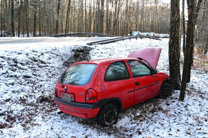 Wypadek na trasie Borcz - Babi Dół 4-01-2015