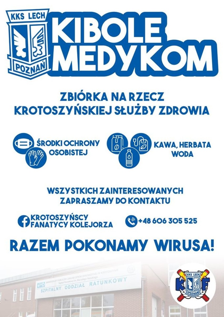 #zarażamydobrem: Krotoszyńscy Fanatycy Kolejorza wspierają krotoszyński szpital. Dołącz do akcji i TY! 