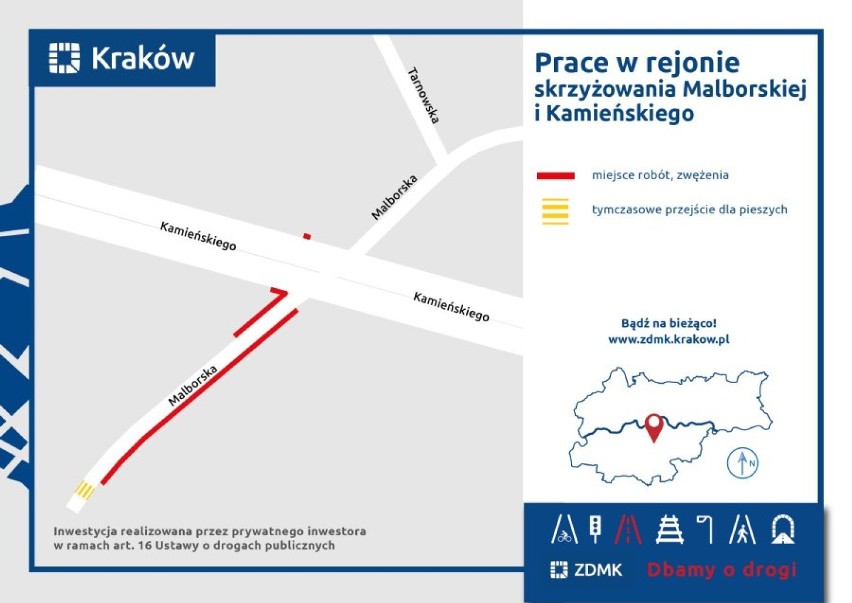 Rusza przebudowa okolic skrzyżowania ulic Kamieńskiego i Malborskiej