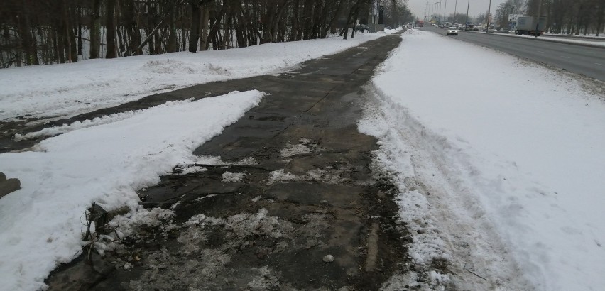 Pogruchotany asfalt zagraża przede wszystkim rowerzystom...