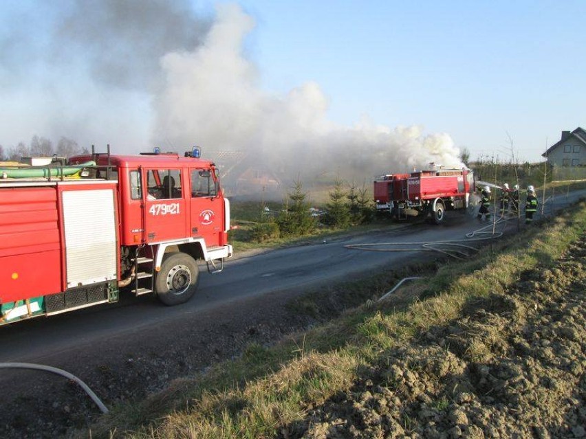 Płonąc wóz strażacki OSP Trzemeśnia