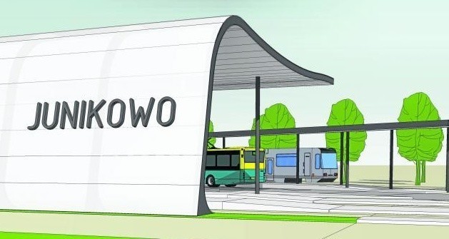 Zabudowana pętla tramwajowo-autobusowa na poznańskim...