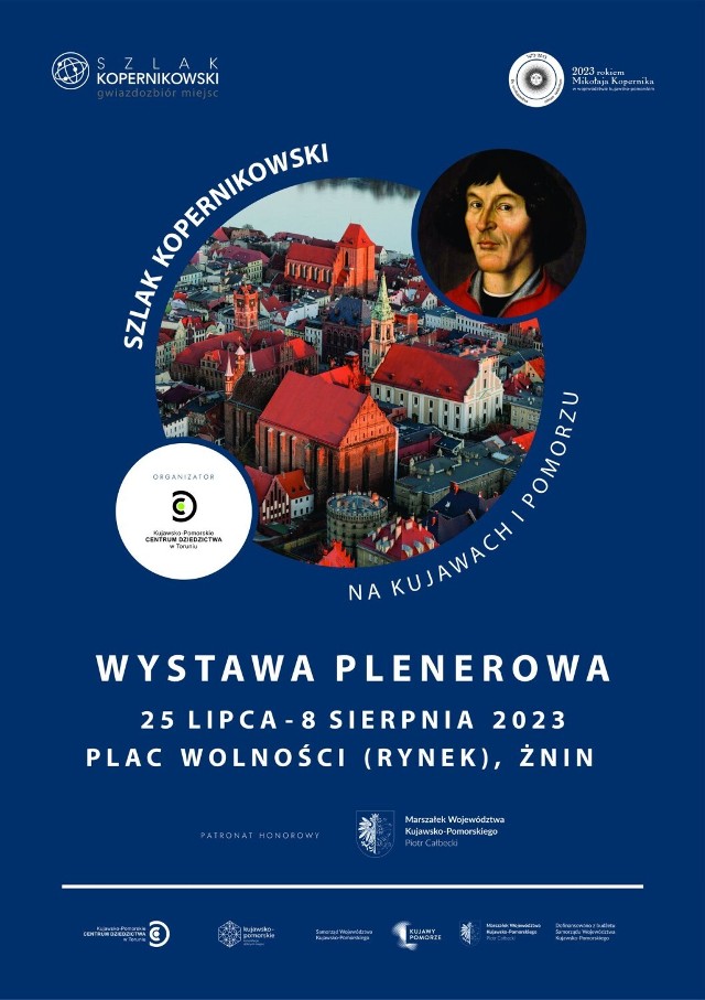 Wystawa "Szlak kopernikowski na Kujawach i Pomorzu", w centrum Pałuk, czyli na żnińskim rynku.