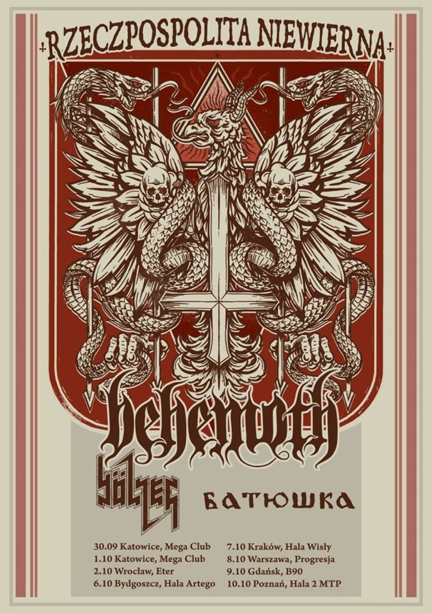 Zarzuca Behemothowi publiczne znieważenie polskiego godła [ZDJĘCIA]