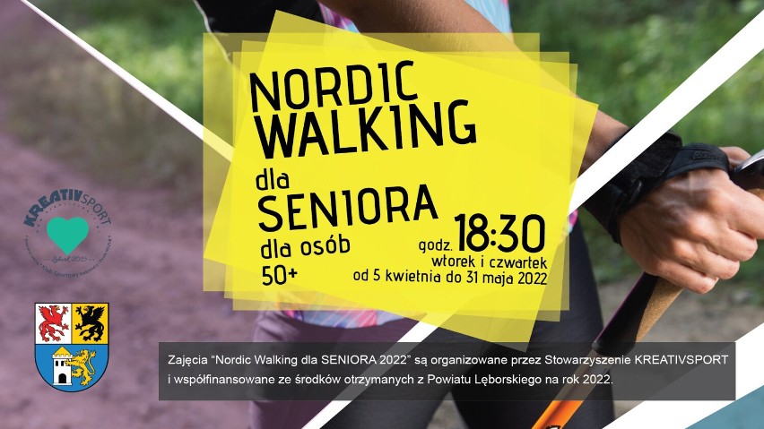 Lębork. Od dziś zapraszają seniorów na bezpłatne treningi nordic walking. Inni też mile widziani.