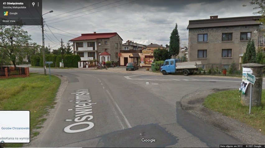 Tak wygląda główne skrzyżowanie we wsi Gorzów