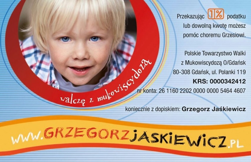 Podaruj 1% podatku - Grzegorz Jaśkiewicz z Leśniewa