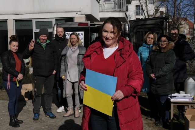 Zbiórka rzeczy dla Ukraińców, organizowana przez Tatianę Dembską