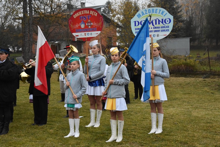 Dominikowice. Flaga poszła w górę, a Rutycz, Polanie i Beskidy zatańczyli w świetle jupiterów strażackich wozów bojowych