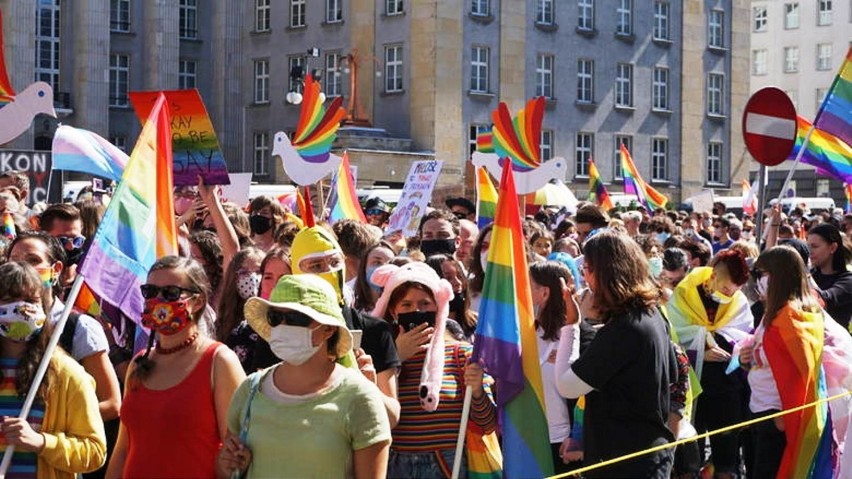 IV Marsz Równości w Katowicach przeszedł ulicami miasta w...