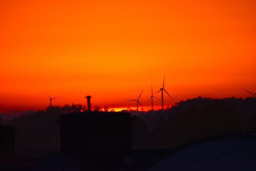 Zachód słońca nad Sławnem - 03.11.2023