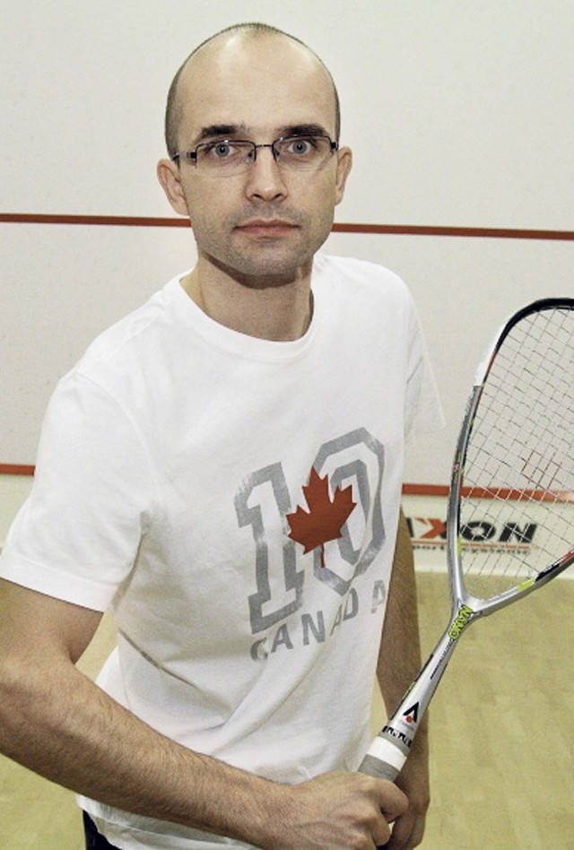 Jacek Hibner - mistrz gry w squasha i organizator