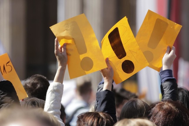 Protest nauczycieli przed Ministerstwem Edukacji Narodowej [17.04.2019]