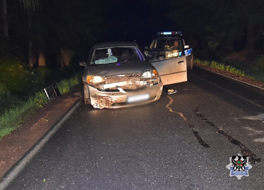 Pijany kierowca z Wałbrzycha rozbił auto na skarpie
