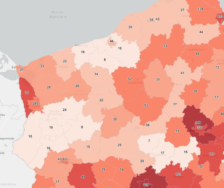 Koronawirus - woj. zachodniopomorskie, 8.04.2021