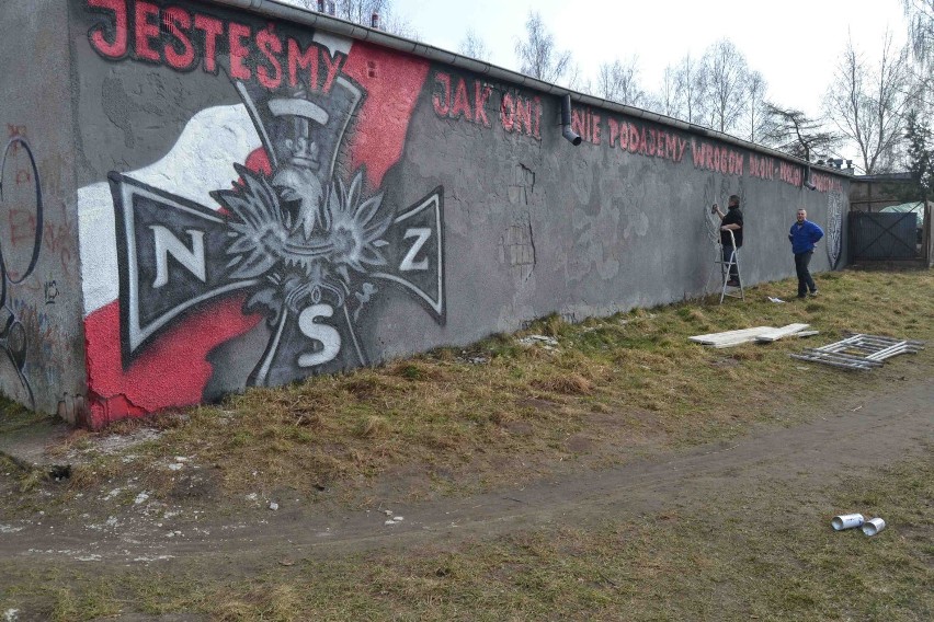 W Lęborku powstało graffiti poświęcone Żołnierzom Wyklętym