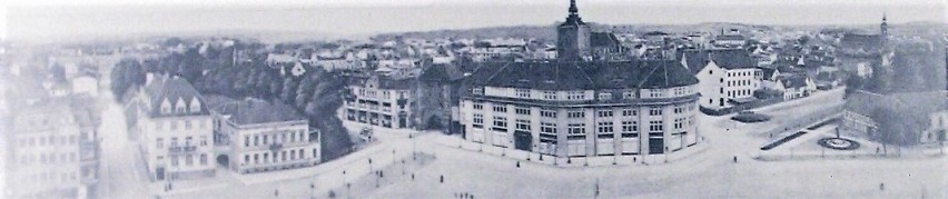 Zmontowana z poniemieckich fotografii panorama centrum...