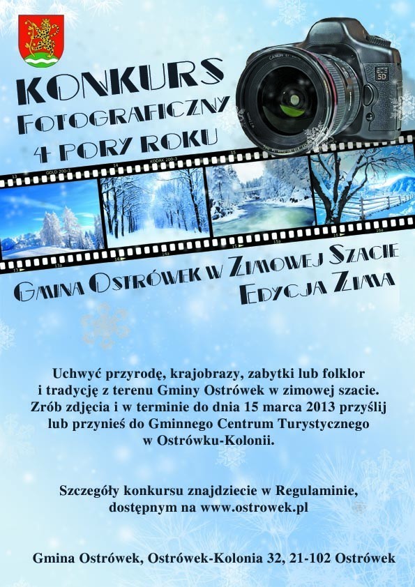 Wystartował konkurs fotograficzny &quot;Cztery pory roku - gmina Ostrówek w  zimowej szacie&quot; | Lubartów Nasze Miasto