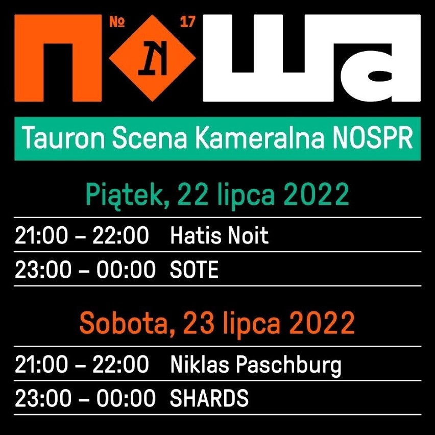 Tauron Nowa Muzyka Katowice 2022. Zobacz program Sceny Kameralnej i Amfiteatru NOSPR