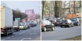 Duże korki w Głogowie. Droga na most i duże rondo pełne samochodów. ZDJĘCIA