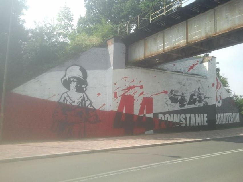 Mural na wiadukcie przy ul. Polnej