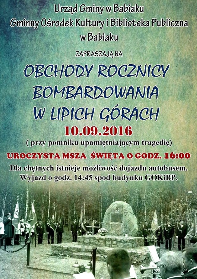 Obchody rocznicy bombardowania pociągu w Lipich Górach