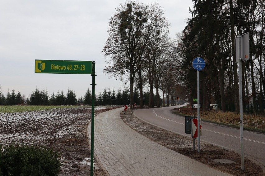 Chodnik na odcinku Lubichowo-Bietowo oddany do użytku.